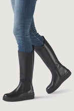 Load image into Gallery viewer, Tall Black Leather Boots