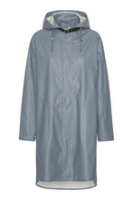 Load image into Gallery viewer, Rain 71 Midi-Length Raincoat in Blue Grey