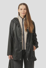 Load image into Gallery viewer, IJ- Black Beauty Short Hooded Rain Jacket RAIN228FR