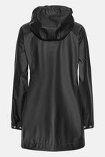 Load image into Gallery viewer, IJ- Black Beauty Short Hooded Rain Jacket RAIN228FR