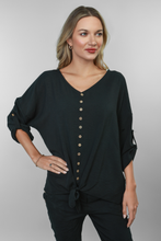 Load image into Gallery viewer, Button &amp; Knot Front Blouse

