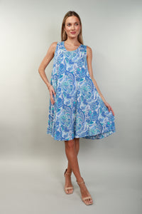 Paisley Printed Swing Dress