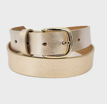 Load image into Gallery viewer, Metallic Leather Belt
