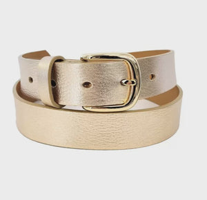 Metallic Leather Belt