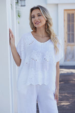 Load image into Gallery viewer, Lula White Eyelet Blouse
