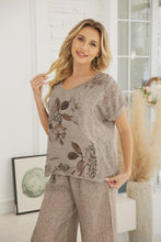 Load image into Gallery viewer, Sylvie's Floral Coldwash Top in Fango
