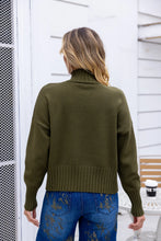 Load image into Gallery viewer, Olive Textured Mockneck Sweater

