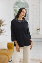 Load image into Gallery viewer, Black Delilah's Opaline Collar Sweater

