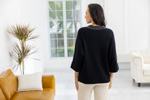 Load image into Gallery viewer, Black Delilah's Opaline Collar Sweater
