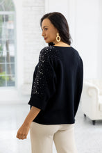 Load image into Gallery viewer, Black Delilah's Diamond Sleeve Sweater
