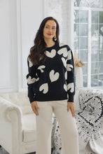 Load image into Gallery viewer, Delilah Pearl Beaded Heart Sweater

