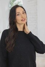 Load image into Gallery viewer, Starlight Shimmer Black Sweater
