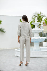 Garden Elegance Linen Pant