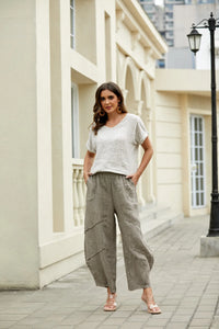 OFV- Costal Barrel Linen Pant