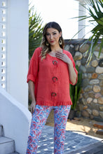 Load image into Gallery viewer, Antonia&#39;s Linen Triple Coconut Button Top
