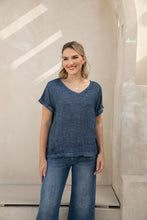 Load image into Gallery viewer, Breezy V-Neck Linen Tee
