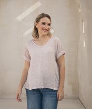 Load image into Gallery viewer, Breezy V-Neck Linen Tee
