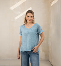 Load image into Gallery viewer, Breezy V-Neck Linen Tee
