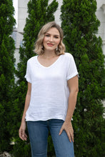 Load image into Gallery viewer, Breezy V-Neck Linen Tee
