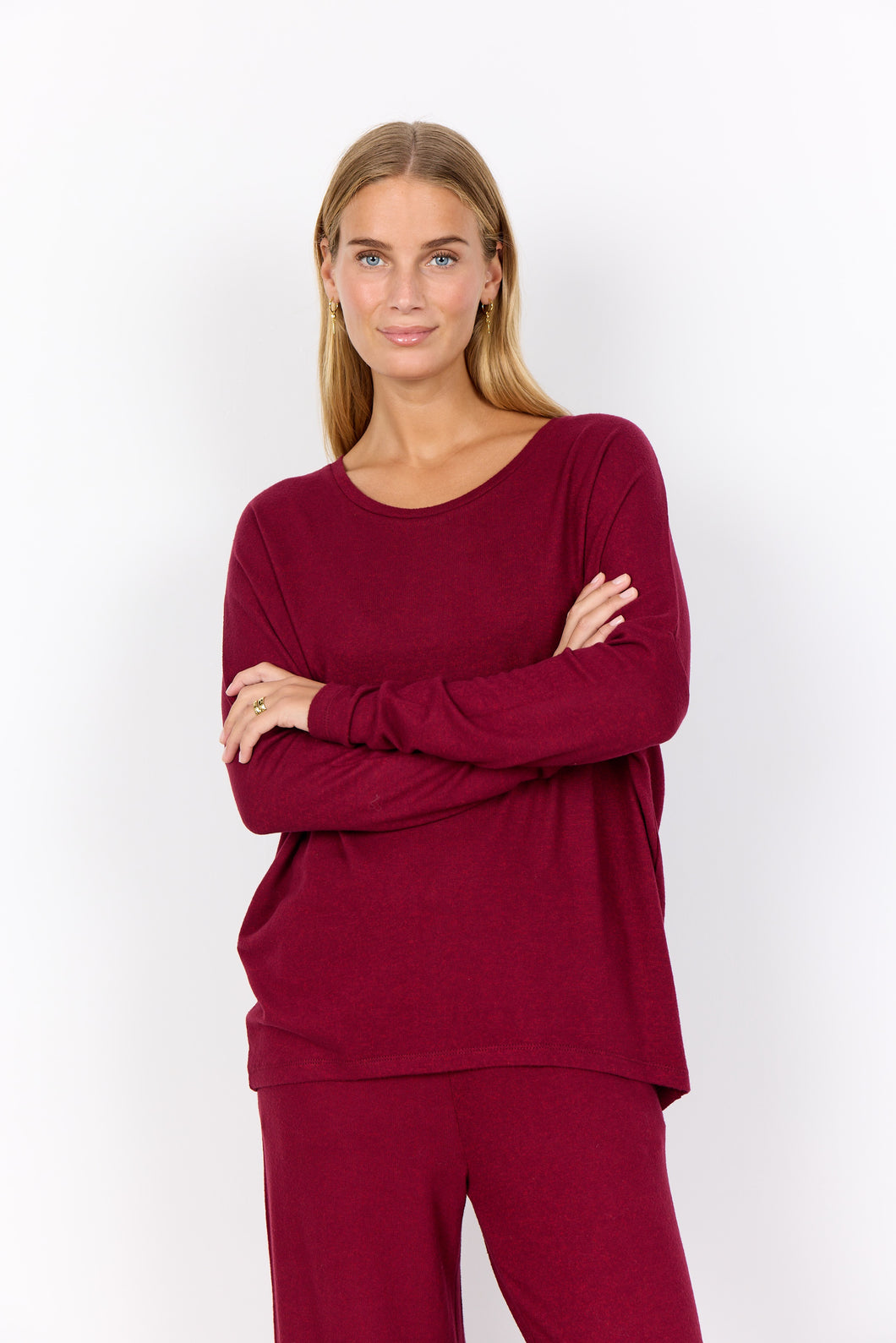 Biara 1 Super Soft Long Sleeve in Dark Red