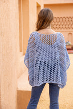 Load image into Gallery viewer, Paloma's Crochet Knit Tunic in Sky Blue
