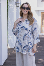 Load image into Gallery viewer, Paisley Printed Button Down in Beige
