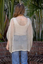 Load image into Gallery viewer, Paloma's Crochet Knit Tunic in Beige
