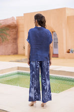 Load image into Gallery viewer, Azure Printed Navy Pant
