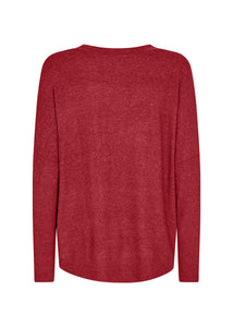 SC- Biara Cardinal Long Sleeve V-Neck Soft Tunic