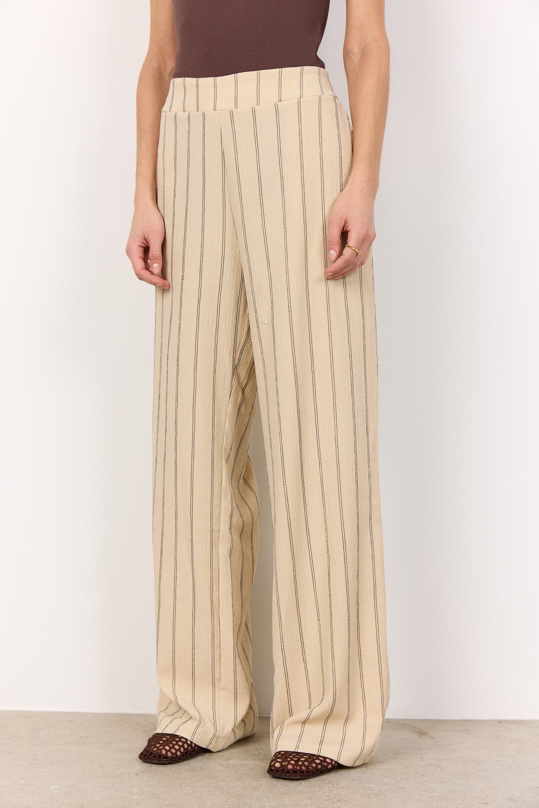 Rajan 4 Cream Striped Pant