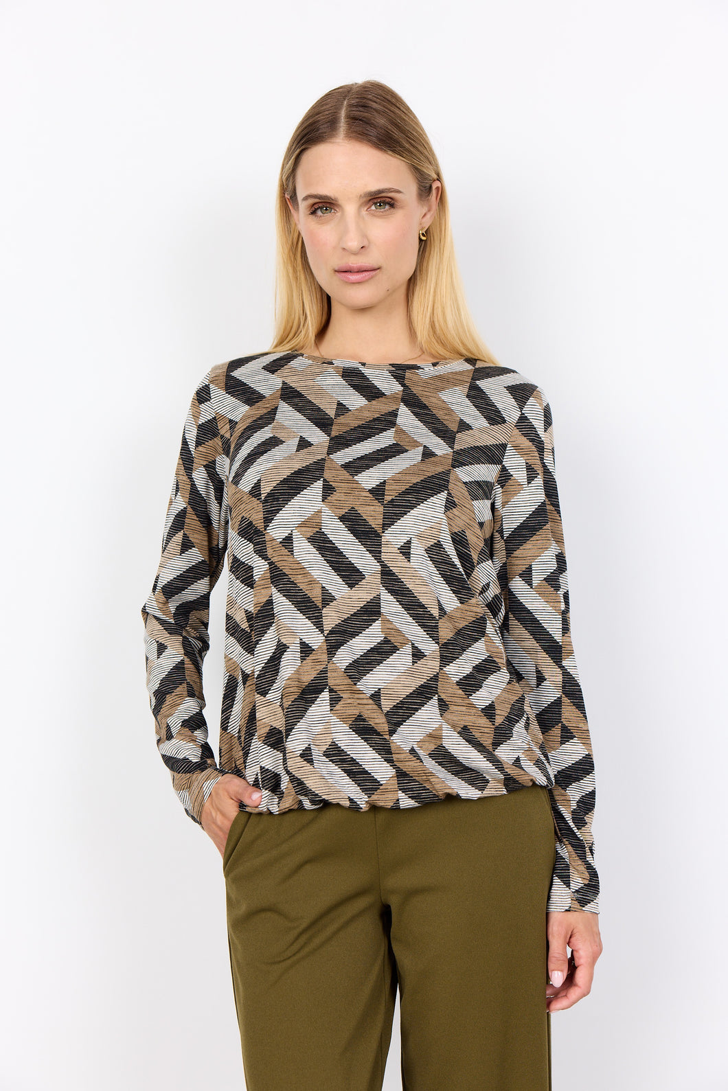 SC- Galina 64 Sand Printed Long Sleeve