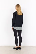 Load image into Gallery viewer, Banu 264 Black Combo Sweater With Fooler Collar
