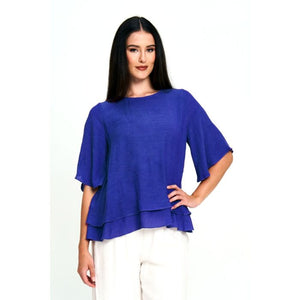Cobalt Blue Layered Blouse