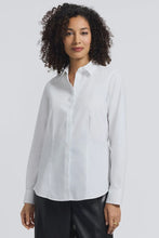 Load image into Gallery viewer, White Dianna Pin Point No Iron Blouse
