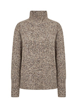 Load image into Gallery viewer, Chocolate Plum Melange Knit Mock Neck Sweater
