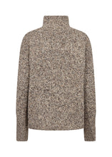 Load image into Gallery viewer, Chocolate Plum Melange Knit Mock Neck Sweater
