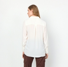 Load image into Gallery viewer, SC- Cemre Off-White Button Down Blouse

