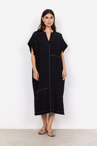 Black Paige 3 Viscose Patch Dress