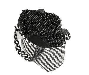 Black & White Reversible Woven Tote