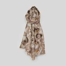 Load image into Gallery viewer, Light Weight Metallic Abstract Scarf
