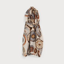 Load image into Gallery viewer, Light Weight Metallic Abstract Scarf
