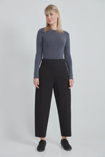 Load image into Gallery viewer, Black Ponte Barrel Leg Pant
