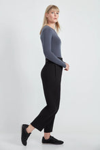 Load image into Gallery viewer, Black Ponte Barrel Leg Pant
