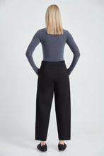 Load image into Gallery viewer, Black Ponte Barrel Leg Pant
