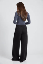Load image into Gallery viewer, Light Ponte Wide-Leg Pleated Pant
