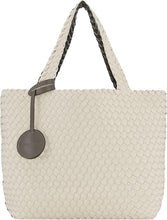 Load image into Gallery viewer, Reversible Woven Tote in Falcon/ Egg White
