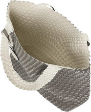 Load image into Gallery viewer, Reversible Woven Tote in Falcon/ Egg White
