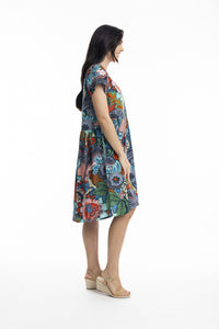 Cape Verde Ruched Waist Printed Dress
