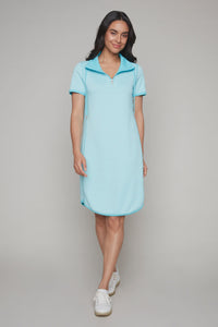 Aqua Short Sleeve Dress