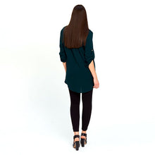 Load image into Gallery viewer, Layered Effect Asymmetric Top in Hunter Green
